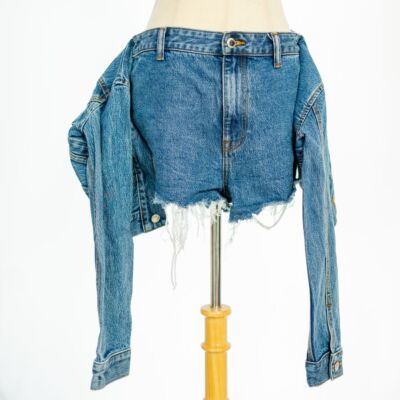 ジャケット・アウター Alexander Wang Short Denim Jacket Alexander Wang Jacket Wrap Design Denim Shorts | eBay