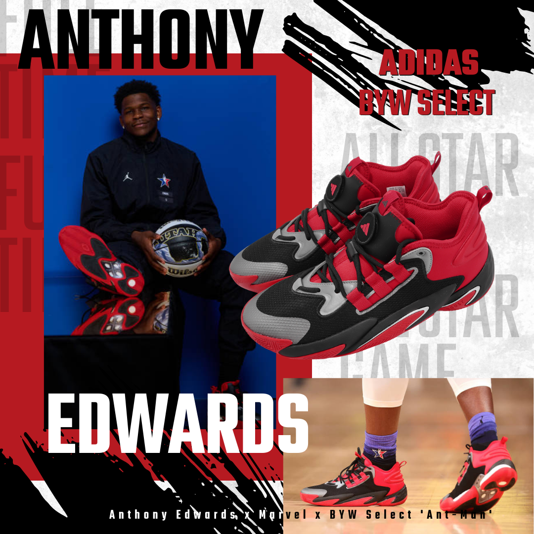 

Adidas x Marvel x BYW Select Anthony Edwards Ant-Man ASW Men Basketball IF0006, Черный, Byw Select