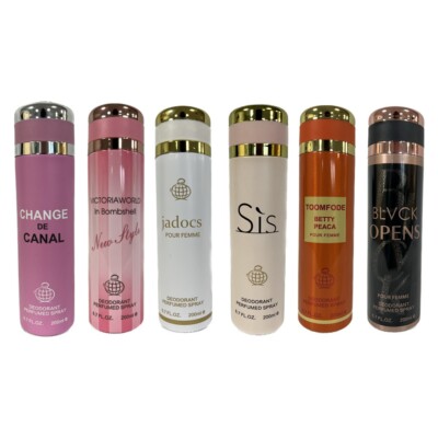 3 X 200ML Designer Fragrances Body Sprays Various Scents Gift Idea
