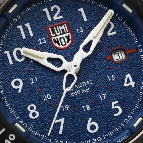 Pre-owned Luminox Men's Watch Ice-sar Arctic Navy Swiss Dive Black Case Blue Dial 1003.ice