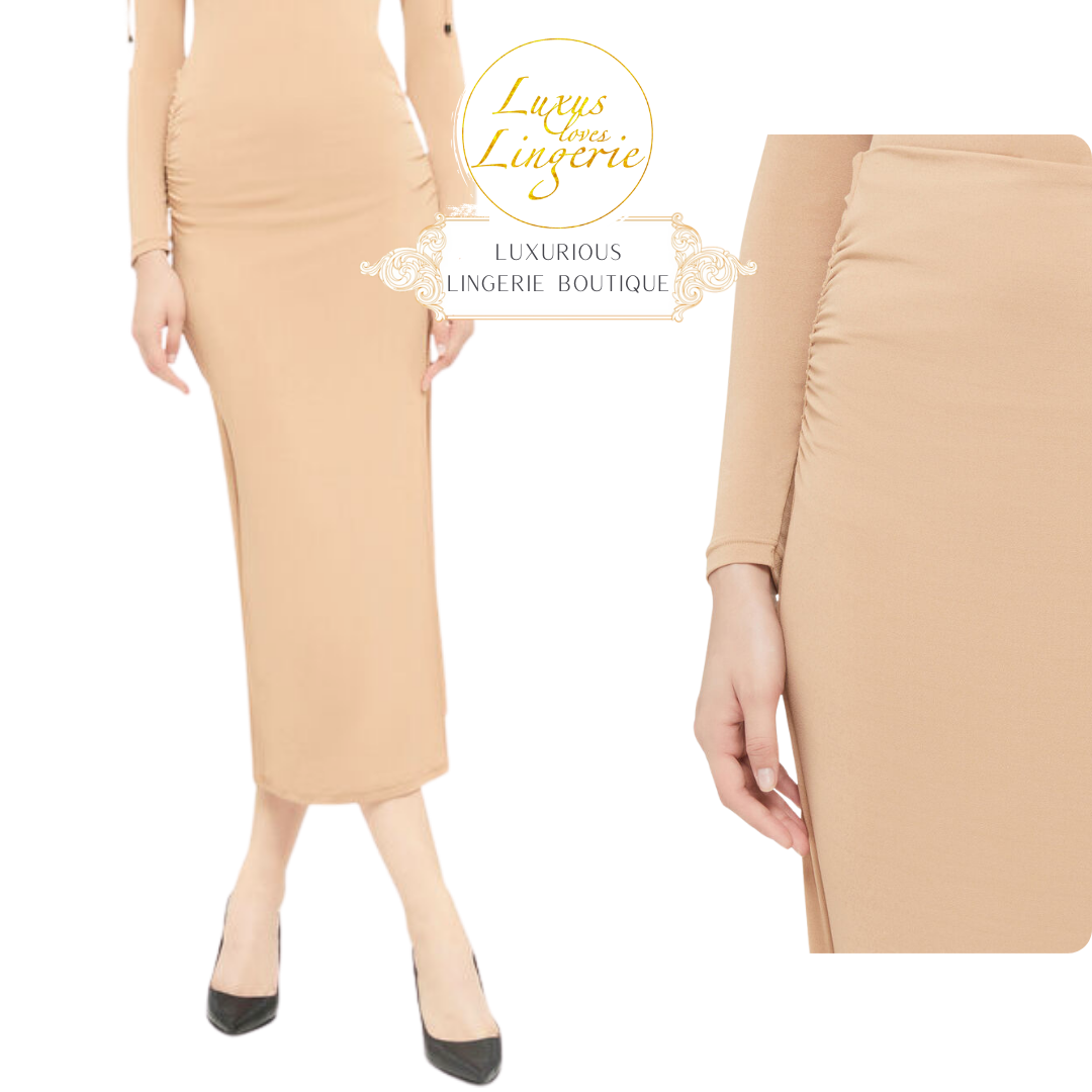 Crepe Jersey Skirt Wolford XS Almond Creme Long Skirt