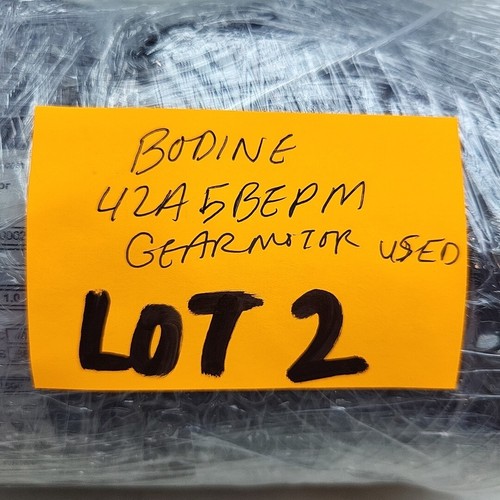 Bodine 42A5BEPM Dc Gearmotor 130 Vdc 1.8A 1/4 Hp 2500 Rpm Flange Face Mount