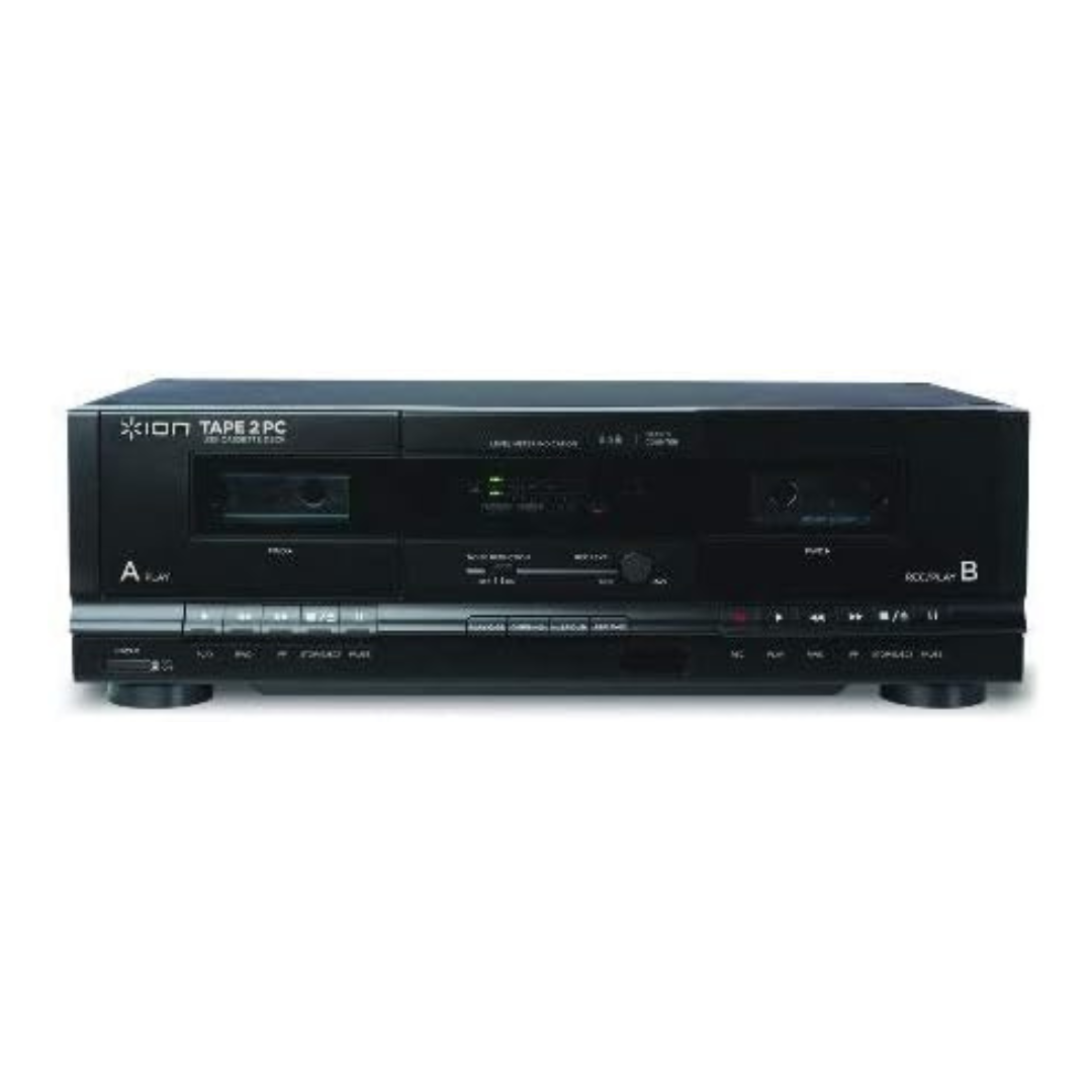 ION Audio Tape 2 PC USB Cassette MP3 Deck Converter System with RCA Cables