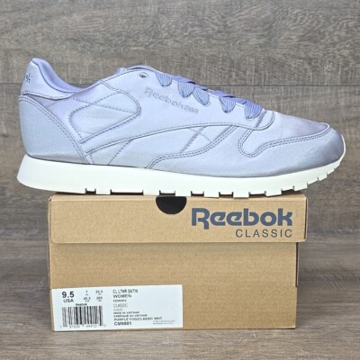 Womens Reebok Classic Leather Satin Purple Fog Sneakers US Size 9.5 New In Box 