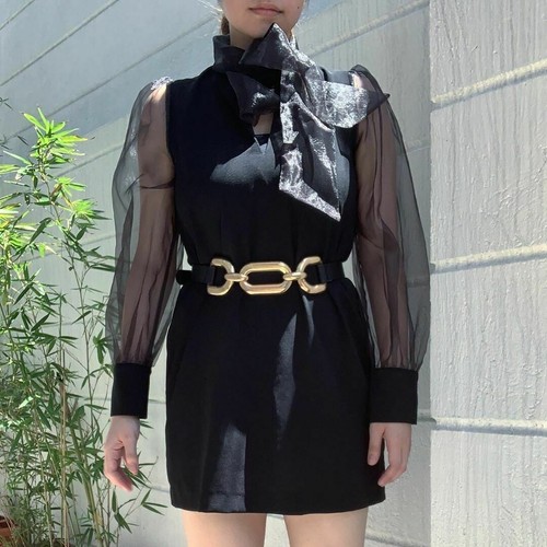 ZARA オーガンジーミニドレス Zara Organza Mini Dress Black Ref 7563/275 NWT | eBay
