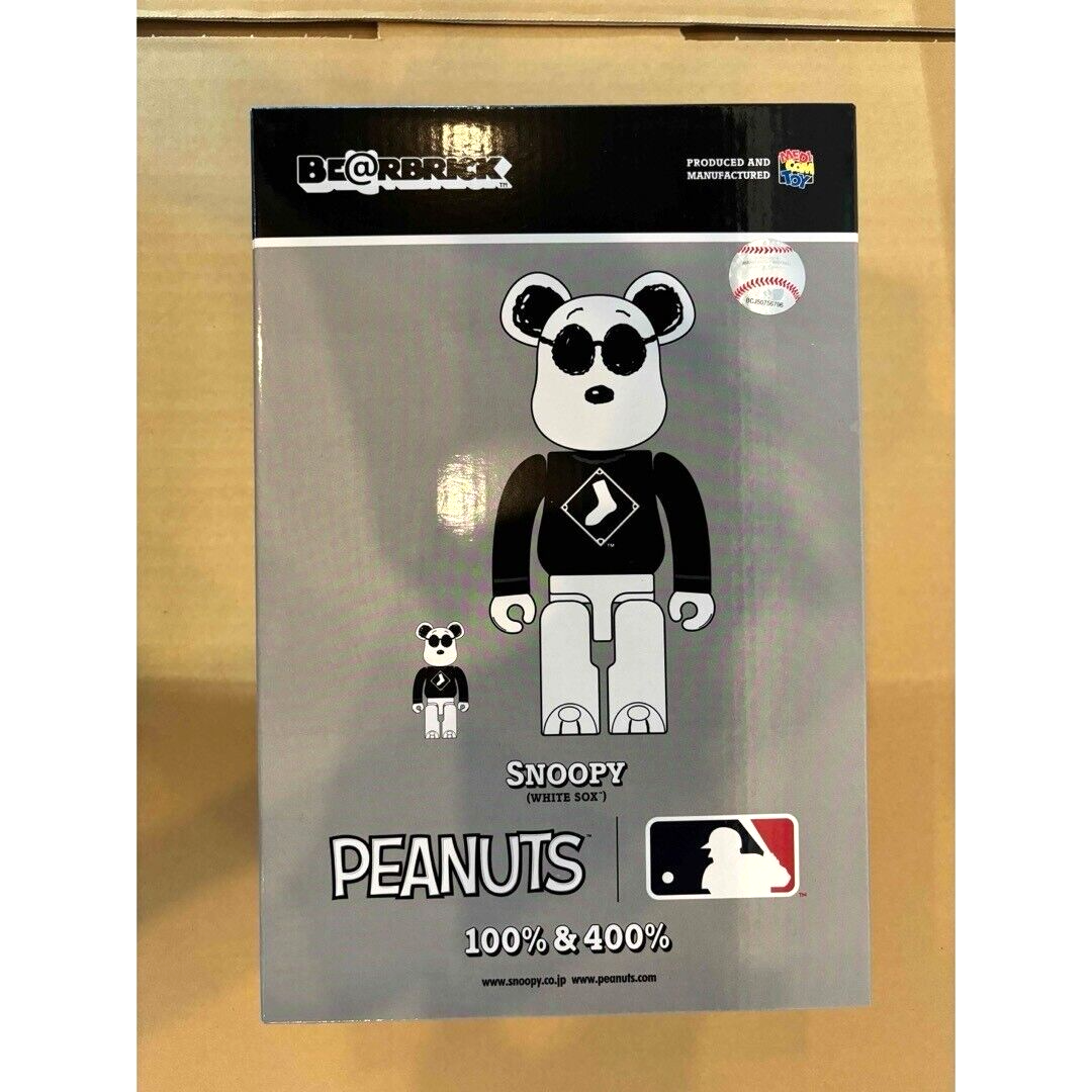 MEDICOM TOY MLB × PEANUTS BE@RBRICK SNOOPY (WHITE SOX) 100 MEDICOM TOY MLB × PEANUTS BE@RBRICK SNOOPY (WHITE SOX) 100