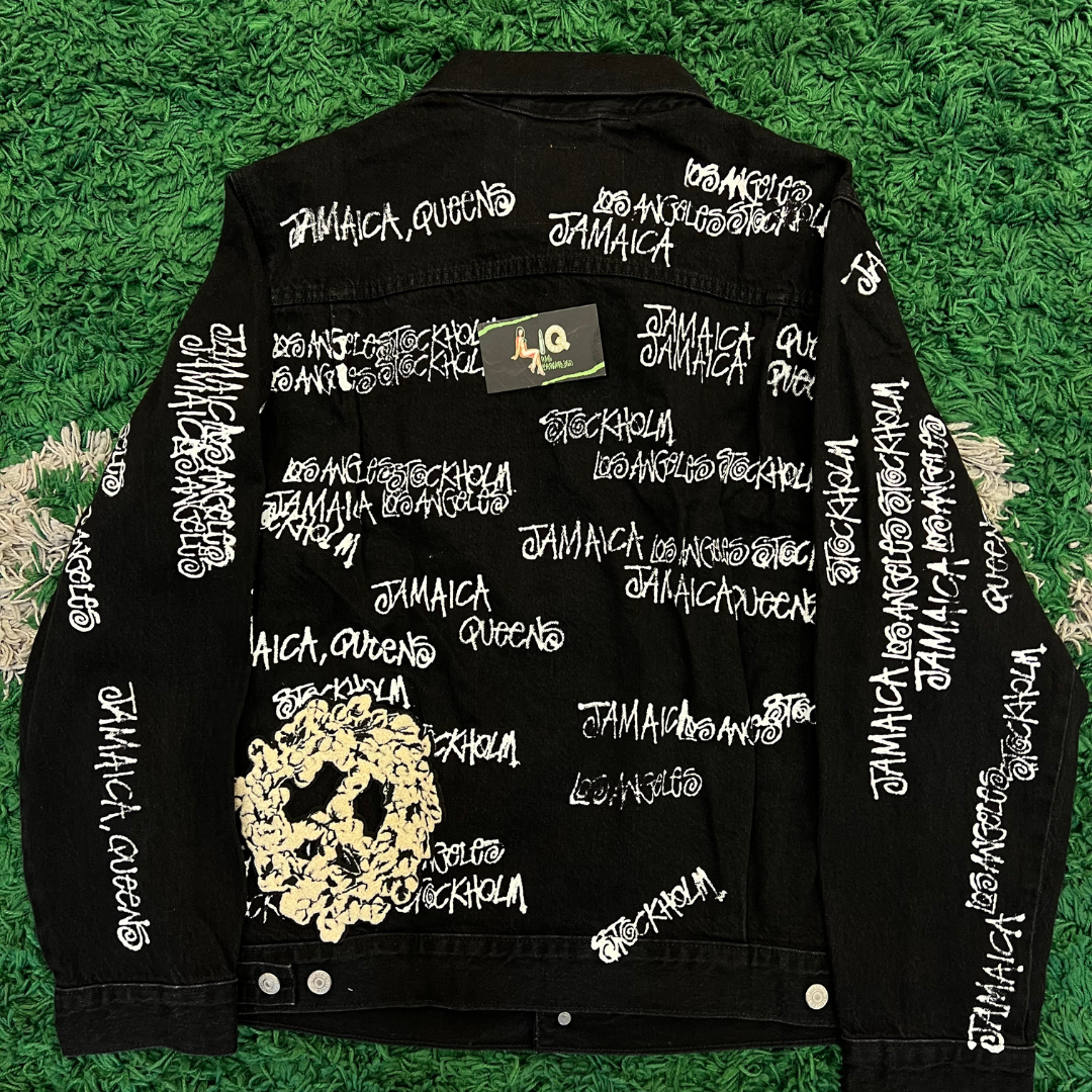 Pre-owned Stussy X Denim Tears X Our Legacy Ttl Denim Jacket (white)