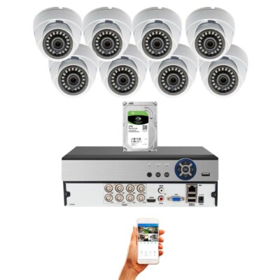8 Channel HD CCTV Claud HDMI 1080N Security Surveilance Complete Set w/ 2TB