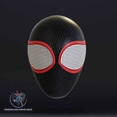 Miles Morales Spider Verse Masker — 3D Printed RAW DIY Cosplay Kit