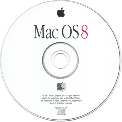 Apple Mac OS 8 (Version 8.0) Retail Full Install CD ROM Disc, Exc., 1997