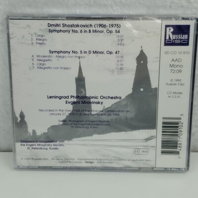 DMITRI SHOSTAKOVICH - Shakovich: Symphony No. 5 / Symphony No. 6 [the Mravinsky