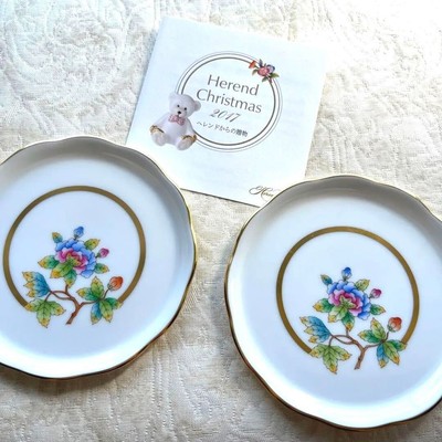 Herend Victoria Gold Small Plate 2017 Set of 2 pieces with box From Japan New
