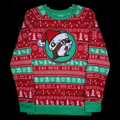 2022 Unique and Rare  Unisex Christmas Bucee's  Texas Christmas Sweater  X-LARGE