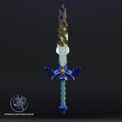 Zelda TOTK Decayed Sword — 3D Printed RAW DIY Cosplay Kit + Prop Replica