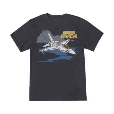 

Футболка с короткими рукавами RVCA Evan Mock Airshow (черная) с рисунком, Черный