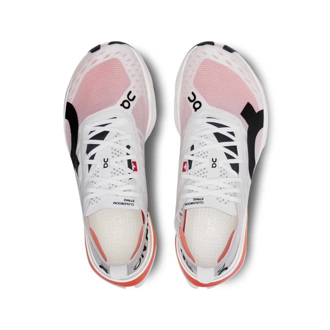 Pre-owned On Mens  Running Brand White/flame Cloud Cloudboom Strike Oc Shoes 2024
