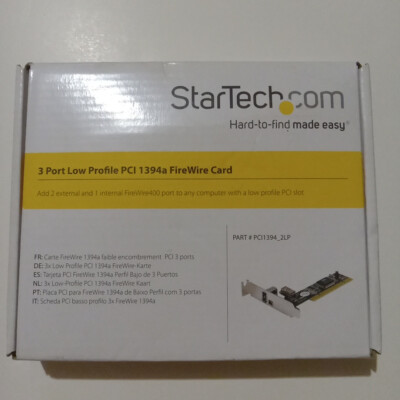 StarTech 3 Port Low Profile PCI FireWire Card/Adapter PCI1394_2LP