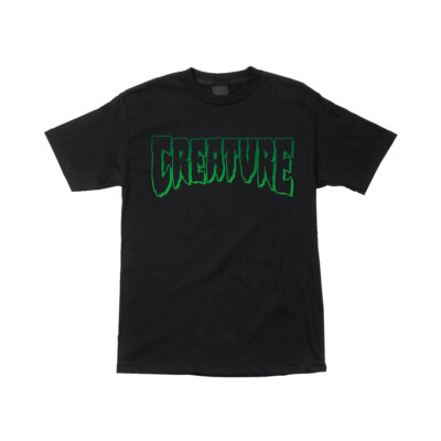 

Creature Skateboards Logo Outline Футболка с короткими рукавами (черная) Футболка для скейтбординга, Черный