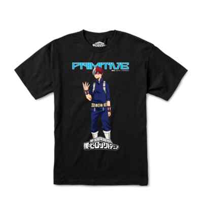 

Футболка Primitive x My Hero Academia Shoto Todoroki с короткими рукавами (черная), Черный