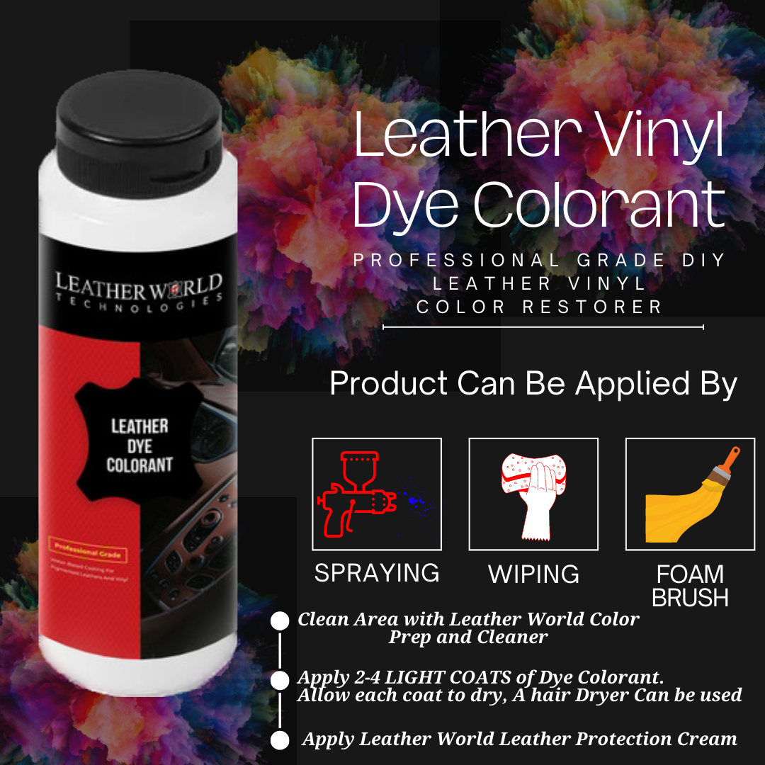 Leather World Technologies Leather Vinyl Repair Recoloring Dye Colorant