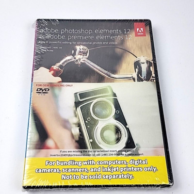 Adobe Photoshop Elements 12 & Adobe Premiere Elements 12 New SEALED