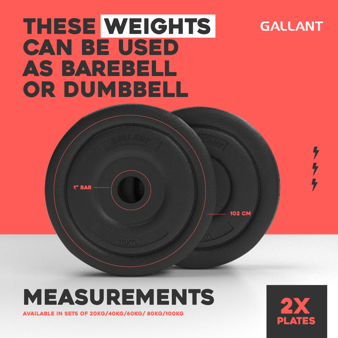 Weight Plates Set 1 Inch Vinyl Standard 10kg Barbell Dumbbell Lifting Training - Picture 4 of 12