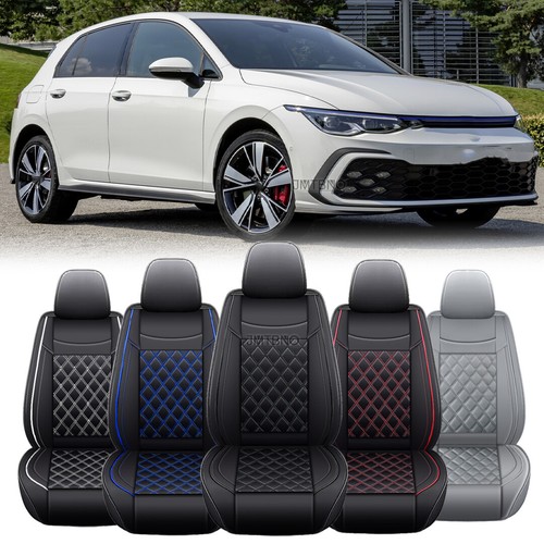Mk7 Mk6 Mk5 Car Seat Covers Pu Leather Full Set Front Rear 2/5-seats