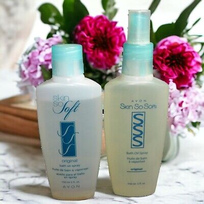 Avon 2p Lot Skin So Soft Original Bath Oil Spray & Refill 5oz Each ~ New (x2)
