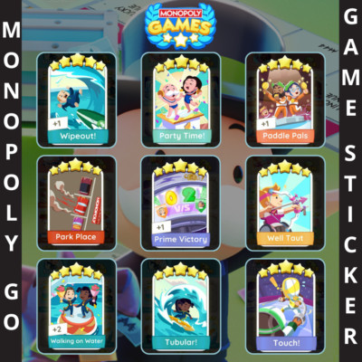   ALL STICKERS   1 to 5 Stars You Can Choose!   Monopoly Go   Fast Delivery  