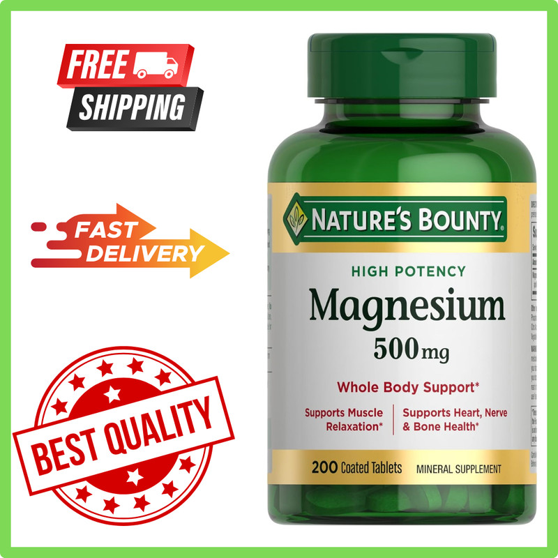 Magnesium, Bone and Muscle Health, Whole Body Support, Tablets,500 Mg,200