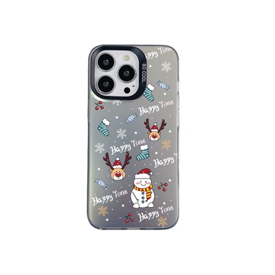 For iPhone Samsung infinix New Christmas Tree Elk Gift Back Case Phone Cover Hot