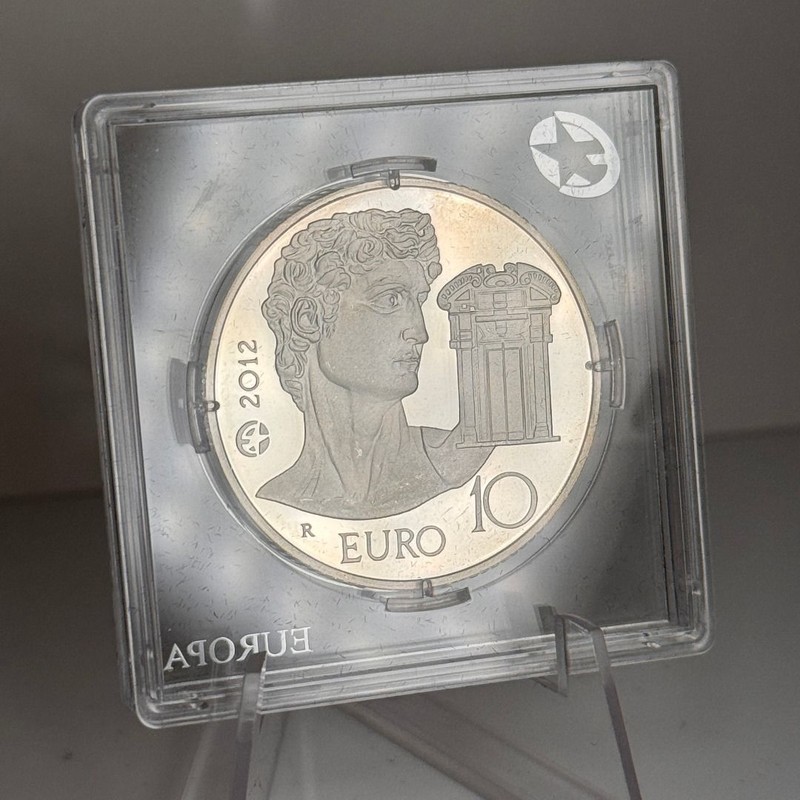 Italien 10 Euro 2012 Silber - Michelangelo Europastern - Pp In Kapsel [91748