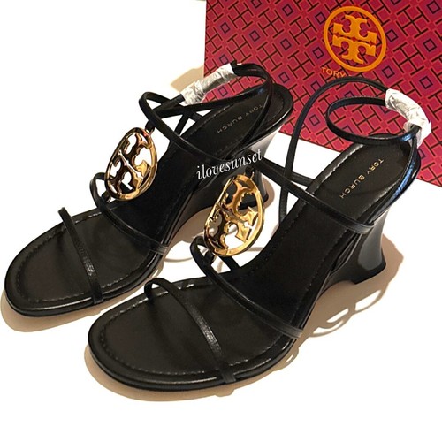 TORY BURCH Miller Capri ウェッジサンダル メタリック miller-metallic-wedge-sandal-