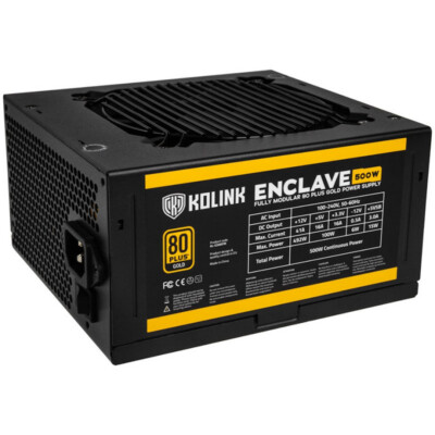 Kolink Enclave 500W PSU 80 Plus Gold Modular Power Supply