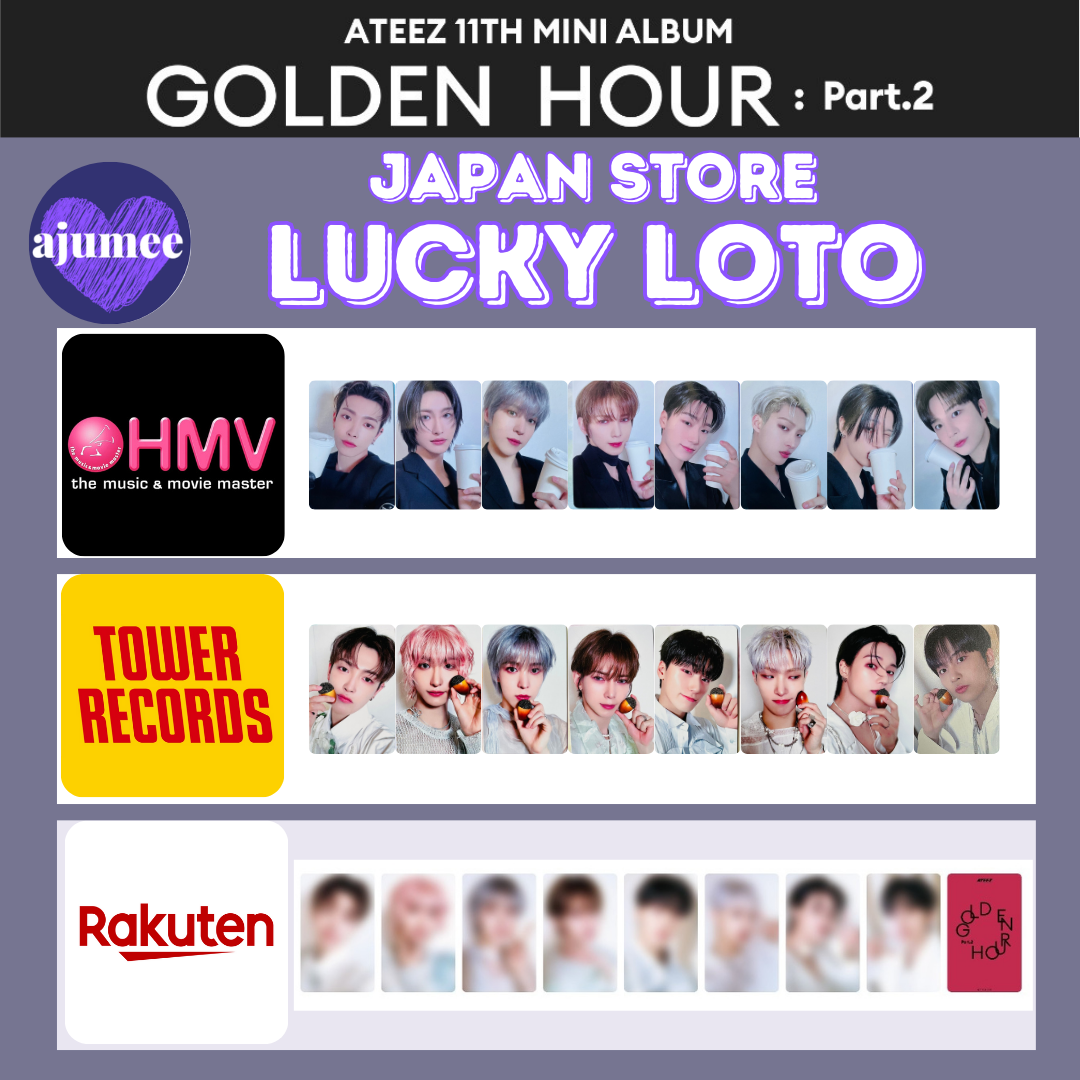 ATEEZ GOLDEN HOUR: Part. 2 Photo card JAPAN Lucky draw Tower ATEEZ GOLDEN HOUR: Part. 2 Photo card JAPAN Lucky draw Tower