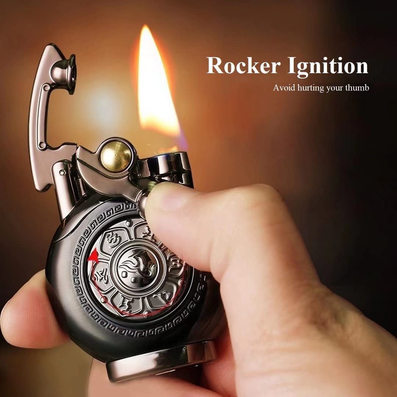 Antique Lighter Vintage Reusable Windproof Trench Cool Lighters Gift Men Birthda
