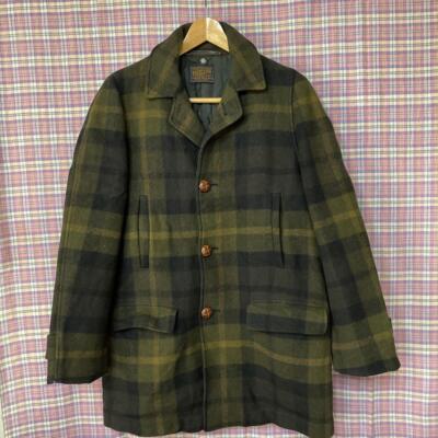 ジャケット・アウター PENDLETON WOOL OLD COAT XL Vintage Pendleton Black and White Wool Coat Jacket / Coat