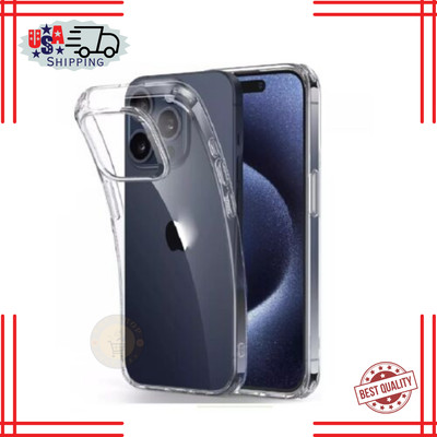 For iPhone 15 14 13 12 11 Pro Max Soft Clear Cover Shockproof Case
