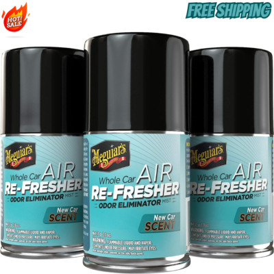 Meguiars G16402PK3 New Car Scent Air Re-Fresher Odor Eliminator Pack of 3