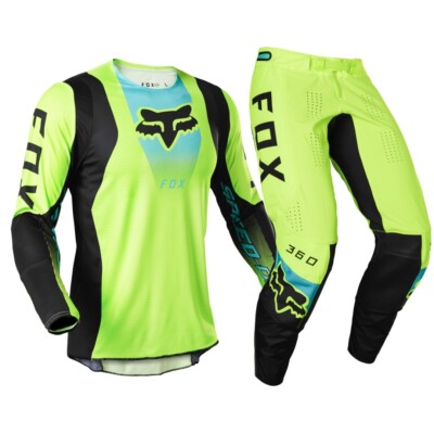 BRAND NEW FOX RACING 360 DIER YOUTH FLUO YELLOW MOTOCROSS KIT 24W MEDIUM JERSEY