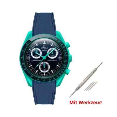 MoonSwatch Misson on Earth POLAR LIGHTS Silikon Armband Swatch Omega Speedmaster