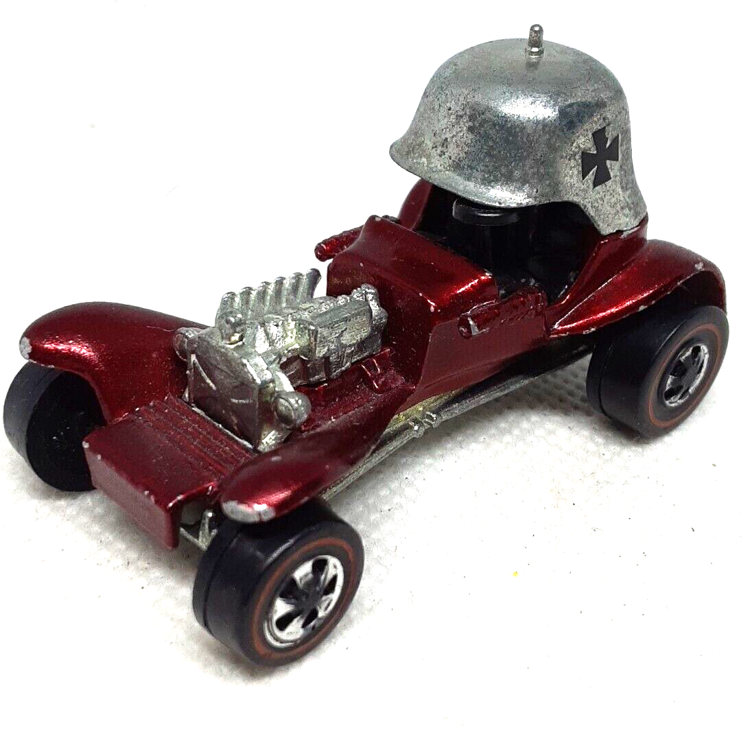 Hot Wheels Redline Red Baron 1969 Red Pointed Top Made in