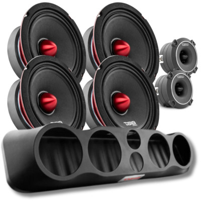 DS18 Loaded 35'' Enclosure with 4x PRO-X6.4BM 6.5'' Midrange 2x PRO-TWN1 Tweeters