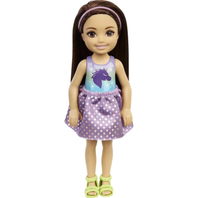 Barbie Club Chelsea Purple Unicorn Top Doll Toy Kids Childrens Toy