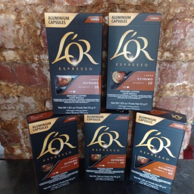 L'OR Espresso  Capsules SMOKY COMPLEX - LUNGO ESTREMO 10 - 50CT - GREAT DEAL