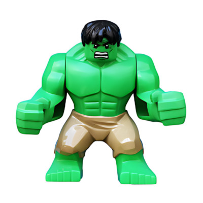 Lego Hulk 6868 Big Figure Tan Pants Super Heroes Avengers Minifigure CUSTOM CMF