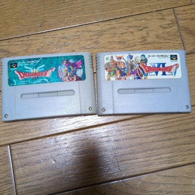 Dragon Quest III VI SNES 2-Piece Set Tested Working Super Famicom Japan