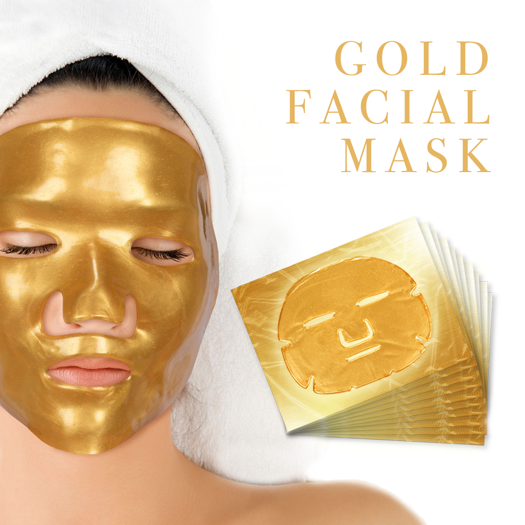 COLLAGEN FACE MASK Gold Beauty New Crystal 24K Gold Gel