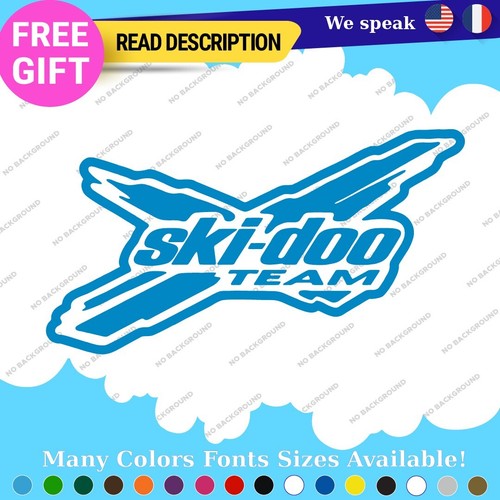 Fits Large Skidoo Team Decals Vinyl Stickers Snowmobile Ski Doo Snow Bombardier