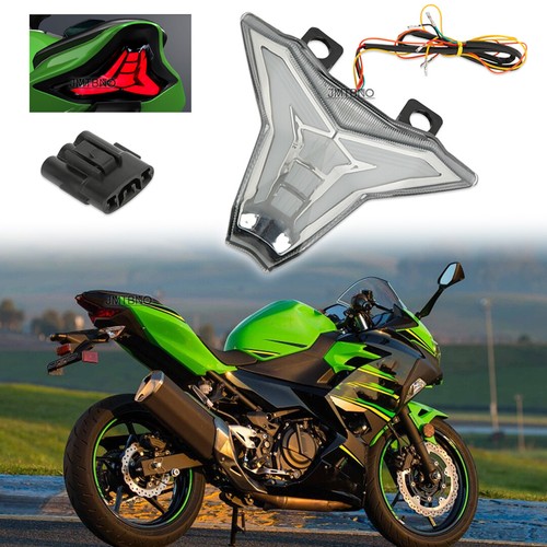 Smoke Integrated LED Tail Light Turn Signals For Kawasaki